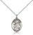 Sterling Silver St. Januarius Pendant, Lite Curb Chain, Medium Size Catholic Medal, 3/4" x 1/2" Sterling Silver St. Januarius Pendant, Lite Curb Chain, Medium Size Catholic Medal, 3/4" x 1/2"