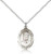 Sterling Silver St. Josephine Bakhita Pendant, Lite Curb Chain, Medium Size Catholic Medal, 3/4" x 1/2"