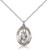 Sterling Silver St. Simon Pendant, Lite Curb Chain, Medium Size Catholic Medal, 3/4" x 1/2"