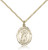 Gold Filled St. Ivo Pendant, GF Lite Curb Chain, Medium Size Catholic Medal, 3/4" x 1/2"