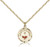 Gold Filled Confirmation Pendant, Gold Filled Lite Curb Chain, 5/8" x 1/2"