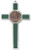 Army Green Enamel Pewter Cross JC9751