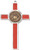 Marine Red Enamel Pewter Cross JC9753