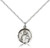 Sterling Silver Our Lady of Consolation Pendant, Lite Curb Chain, 5/8" x 1/2"