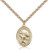 Gold Filled St. Christpher / Football Pendant, GF Lite Curb Chain, Medium Size Catholic Medal, 3/4" x 1/2"