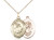 Gold Filled St Christopher / Gymnastics Pendant, GF Lite Curb Chain, Medium Size Catholic Medal, 3/4" x 1/2" Gold Filled St Christopher / Gymnastics Pendant, GF Lite Curb Chain, Medium Size Catholic Medal, 3/4" x 1/2"