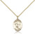 Gold Filled St. Sebastian / Hockey Pendant, GF Lite Curb Chain, Medium Size Catholic Medal, 3/4" x 1/2"