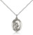 Sterling Silver St. Sebastian  Tennis Pendant, rhodium Lite Curb Chain, Medium Size Catholic Medal, 3/4" x 1/2" Sterling Silver St. Sebastian  Tennis Pendant, rhodium Lite Curb Chain, Medium Size Catholic Medal, 3/4" x 1/2"
