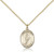 Gold Filled St. Sebastian / Softball Pendant, GF Lite Curb Chain, Medium Size Catholic Medal, 3/4" x 1/2"