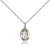 Sterling Silver St. Ann Pendant, Sterling Silver Lite Curb Chain, Small Size Catholic Medal, 1/2" x 1/4"