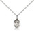 Sterling Silver St. Camillus of Lellis Pendant, Sterling Silver Lite Curb Chain, Small Size Catholic Medal, 1/2" x 1/4" Sterling Silver St. Camillus of Lellis Pendant, Sterling Silver Lite Curb Chain, Small Size Catholic Medal, 1/2" x 1/4"