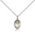 Sterling Silver St. Dennis Pendant, Sterling Silver Lite Curb Chain, Small Size Catholic Medal, 1/2" x 1/4"