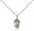 Sterling Silver St. Florian Pendant, Sterling Silver Lite Curb Chain, Small Size Catholic Medal, 1/2" x 1/4"