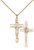 Gold Filled St. Benedict Crucifix Pendant, Gold Filled Lite Curb Chain, 1 1/8" x 5/8" Gold Filled St. Benedict Crucifix Pendant, Gold Filled Lite Curb Chain, 1 1/8" x 5/8"