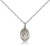 Sterling Silver St. Genevieve Pendant, Sterling Silver Lite Curb Chain, Small Size Catholic Medal, 1/2" x 1/4" Sterling Silver St. Genevieve Pendant, Sterling Silver Lite Curb Chain, Small Size Catholic Medal, 1/2" x 1/4"
