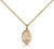 Gold Filled St. Helen Pendant, Gold Filled Lite Curb Chain, Small Size Catholic Medal, 1/2" x 1/4"