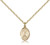 Gold Filled St. Henry II Pendant, Gold Filled Lite Curb Chain, Small Size Catholic Medal, 1/2" x 1/4"