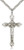 Sterling Silver Crucifix Pendant, Stainless Silver Heavy Curb Chain, 1 7/8" x 1 1/8"