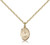 Gold Filled St. Lawrence Pendant, Gold Filled Lite Curb Chain, Small Size Catholic Medal, 1/2" x 1/4"