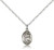 Sterling Silver St. Mark the Evangelist Pendant, Sterling Silver Lite Curb Chain, Small Size Catholic Medal, 1/2" x 1/4"