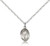 Sterling Silver St. Philomena Pendant, Sterling Silver Lite Curb Chain, Small Size Catholic Medal, 1/2" x 1/4"
