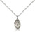 Sterling Silver St. Nicholas Pendant, Sterling Silver Lite Curb Chain, Small Size Catholic Medal, 1/2" x 1/4"