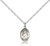 Sterling Silver St. Philip Neri Pendant, Sterling Silver Lite Curb Chain, Small Size Catholic Medal, 1/2" x 1/4"