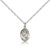 Sterling Silver St. Scholastica Pendant, Sterling Silver Lite Curb Chain, Small Size Catholic Medal, 1/2" x 1/4"