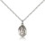Sterling Silver St. Sebastian Pendant, Sterling Silver Lite Curb Chain, Small Size Catholic Medal, 1/2" x 1/4"