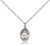 Sterling Silver St. Julie Billiart Pendant, Sterling Silver Lite Curb Chain, Small Size Catholic Medal, 1/2" x 1/4"