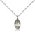 Sterling Silver St. Valentine of Rome Pendant, Sterling Silver Lite Curb Chain, Small Size Catholic Medal, 1/2" x 1/4"