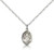 Sterling Silver St. Gemma Galgani Pendant, Sterling Silver Lite Curb Chain, Small Size Catholic Medal, 1/2" x 1/4" Sterling Silver St. Gemma Galgani Pendant, Sterling Silver Lite Curb Chain, Small Size Catholic Medal, 1/2" x 1/4"