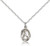 Sterling Silver St. Christopher Pendant, Sterling Silver Lite Curb Chain, Small Size Catholic Medal, 1/2" x 1/4" Sterling Silver St. Christopher Pendant, Sterling Silver Lite Curb Chain, Small Size Catholic Medal, 1/2" x 1/4"
