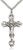 Sterling Silver Crucifix Pendant, Stainless Silver Heavy Curb Chain, 2" x 1 1/4"