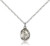Sterling Silver St. Petronille Pendant, SS Lite Curb Chain, Small Size Catholic Medal, 1/2" x 1/4" Sterling Silver St. Petronille Pendant, SS Lite Curb Chain, Small Size Catholic Medal, 1/2" x 1/4"