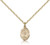 Gold Filled St. Anastasia Pendant, Gold Filled Lite Curb Chain, Small Size Catholic Medal, 1/2" x 1/4"
