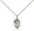 Sterling Silver St. Alphonsus Pendant, Sterling Silver Lite Curb Chain, Small Size Catholic Medal, 1/2" x 1/4"