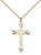 Gold Filled Cross Pendant, Gold Filled Lite Curb Chain, 1 1/8" x 5/8"