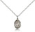 Sterling Silver Our Lady of Hope Pendant, Sterling Silver Lite Curb Chain, Small Size Catholic Medal, 1/2" x 1/4"