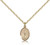Gold Filled Our Lady of All Nations Pendant, Gold Filled Lite Curb Chain, Small Size Catholic Medal, 1/2" x 1/4"