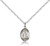 Sterling Silver St. Rachel Pendant, Sterling Silver Lite Curb Chain, Small Size Catholic Medal, 1/2" x 1/4"