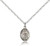 Sterling Silver St. Christian Demosthenes Pendant, Sterling Silver Lite Curb Chain, Small Size Catholic Medal, 1/2" x 1/4"