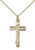 Gold Filled Cross Pendant, Gold Filled Lite Curb Chain, 1 1/4" x 3/4"