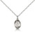 Sterling Silver St. Perpetua Pendant, Sterling Silver Lite Curb Chain, Small Size Catholic Medal, 1/2" x 1/4"