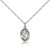 Sterling Silver Our Lady of Lourdes Pendant, Sterling Silver Lite Curb Chain, Small Size Catholic Medal, 1/2" x 1/4"