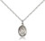 Sterling Silver Our Lady of Olives Pendant, Sterling Silver Lite Curb Chain, Small Size Catholic Medal, 1/2" x 1/4"