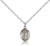Sterling Silver St. Roch Pendant, Sterling Silver Lite Curb Chain, Small Size Catholic Medal, 1/2" x 1/4"
