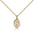 Gold Filled St. Malachy O'More Pendant, Gold Filled Lite Curb Chain, Small Size Catholic Medal, 1/2" x 1/4"