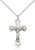 Sterling Silver Crucifix Pendant, Lite Curb Chain, 1 1/4" x 3/4"