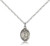 Sterling Silver St. Regina Pendant, Sterling Silver Lite Curb Chain, Small Size Catholic Medal, 1/2" x 1/4"
